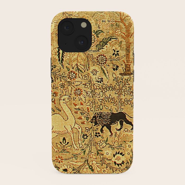 Antique Persian Tabriz Animal Rug Print iPhone Case Gallery Image 38