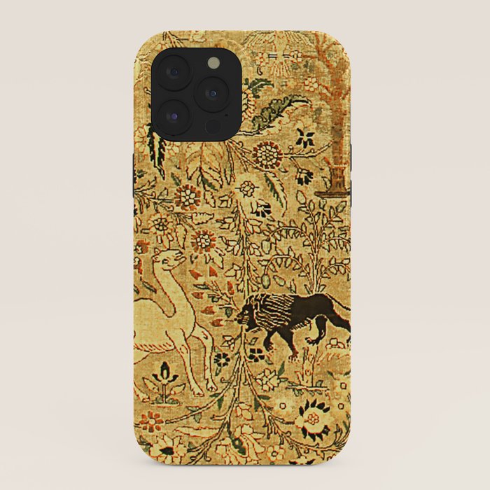 Antique Persian Tabriz Animal Rug Print iPhone Case Gallery Image 40