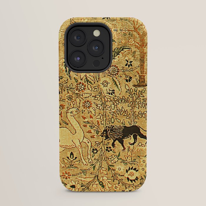 Antique Persian Tabriz Animal Rug Print iPhone Case Gallery Image 23