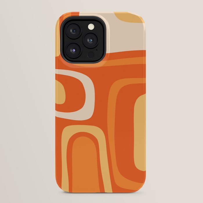 Palm Springs Mid Century Modern Abstract Pattern in Bright Orange Tangerine Tones iPhone Case Gallery Image 32
