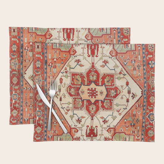 Serapi Azerbaijan Northwest Persian Rug Print Placemat Gallery Image 1