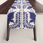 Mexican Talavera With Blue Birds Pattern by Akbaly Table Runner Gallery Image 1