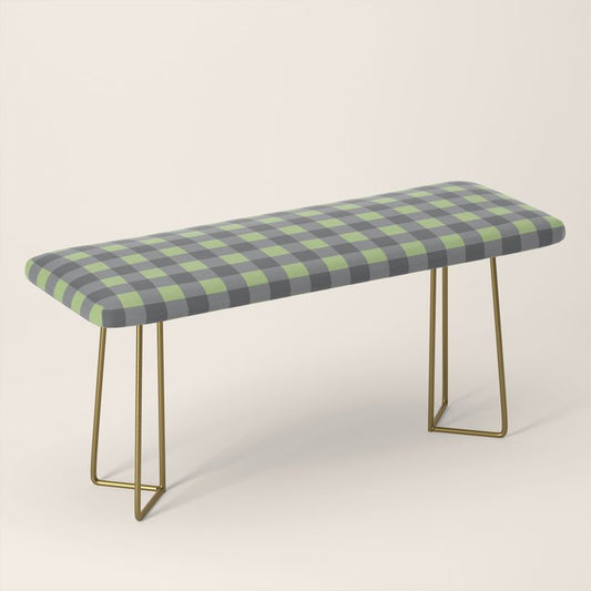 Small Blocks - Spring Green and Grays Bench Gallery Image 2