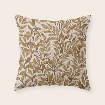 Autumn Botnica Foliage in Neutral Throw Pillow Gallery Image 5