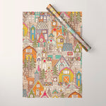 vintage gingerbread town Wrapping Paper Gallery Image 1