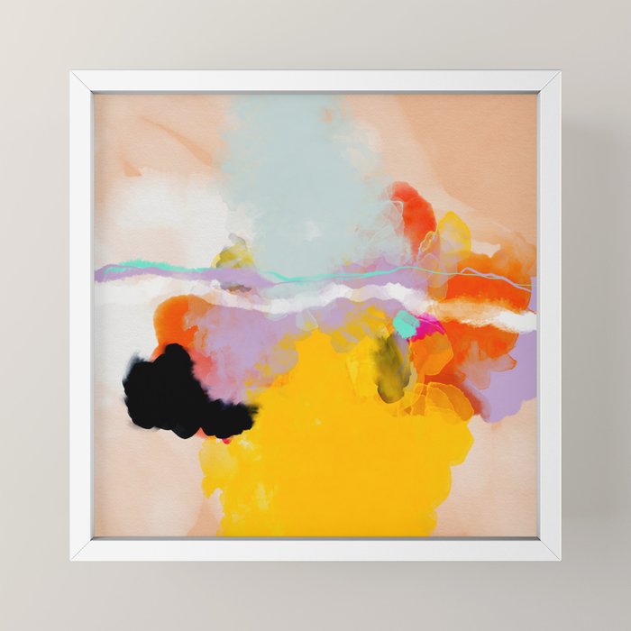 yellow blush abstract Mini Art Print Gallery Image 4