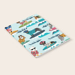 Surfing Dogs - cute summer tropical dogs surfing Notebook Gallery Image 1
