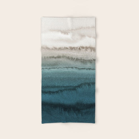 WITHIN THE TIDES - CRASHING WAVES TEAL Bath Towel Gallery Image 2