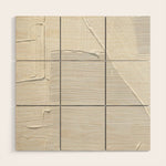Relief [2]: an abstract, textured piece in white by Alyssa Hamilton Art Wood Wall Art Gallery Image 1