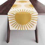 Boho Summer Sun Pattern I Golden Table Runner Gallery Image 1