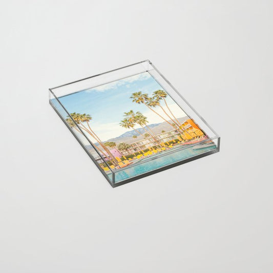 Palm Springs Motel Pool Acrylic Tray Gallery Image 2