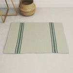 Vintage Country French Grainsack Green Stripes Linen Color Background Rug Gallery Image 1