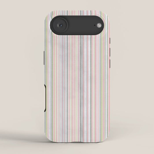 Vintage Pastel Striped Pattern Soft Aesthetic iPhone Case Gallery Image 2