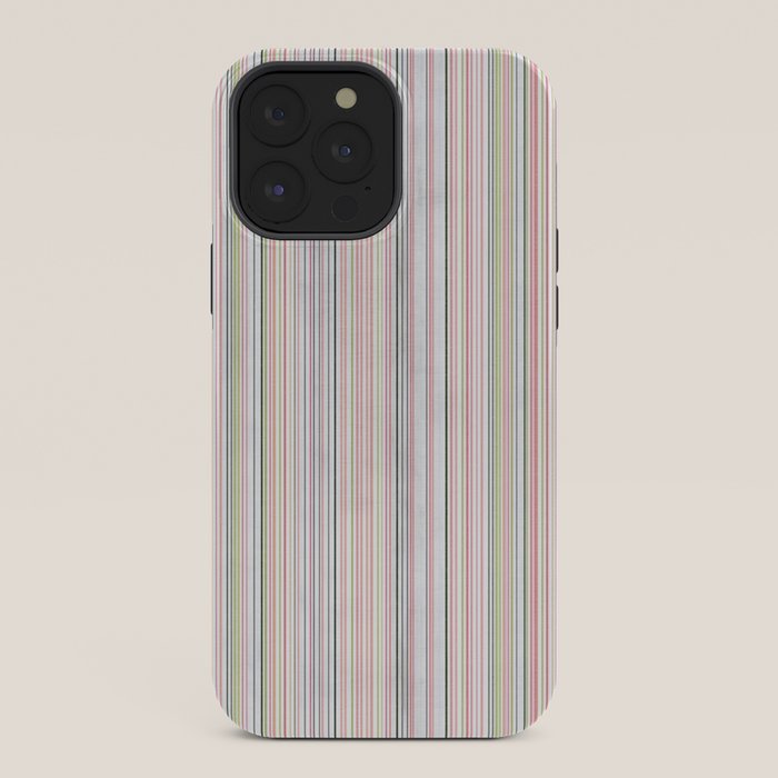 Vintage Pastel Striped Pattern Soft Aesthetic iPhone Case Gallery Image 36