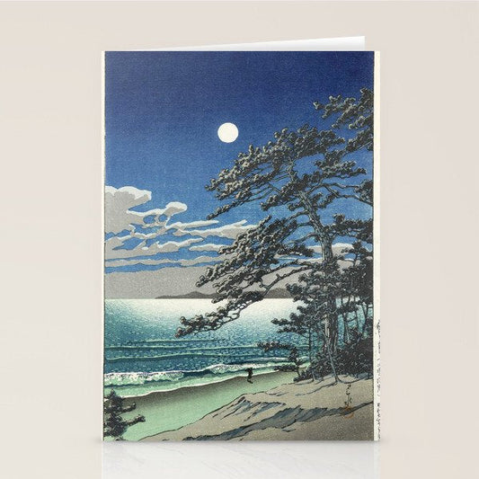 "Spring Moon at Ninomiya Beach" by Hasui Kawase, 1931 Stationery Card Gallery Image 2
