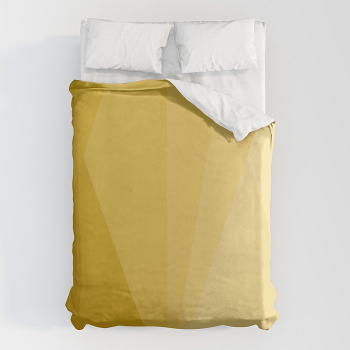 Geometric Triangles VIII Golden Yellow Duvet Cover Gallery Image 1