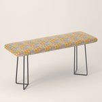 Fun colorful vintage children art mosaic pattern Bench Gallery Image 1