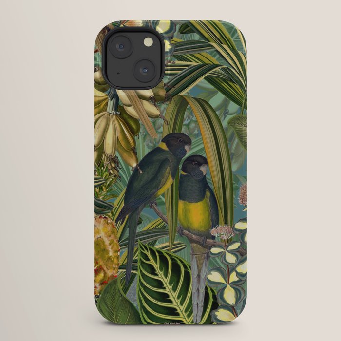 Vintage & Shabby Chic - Green Tropical Bird Flower Garden iPhone Case Gallery Image 26
