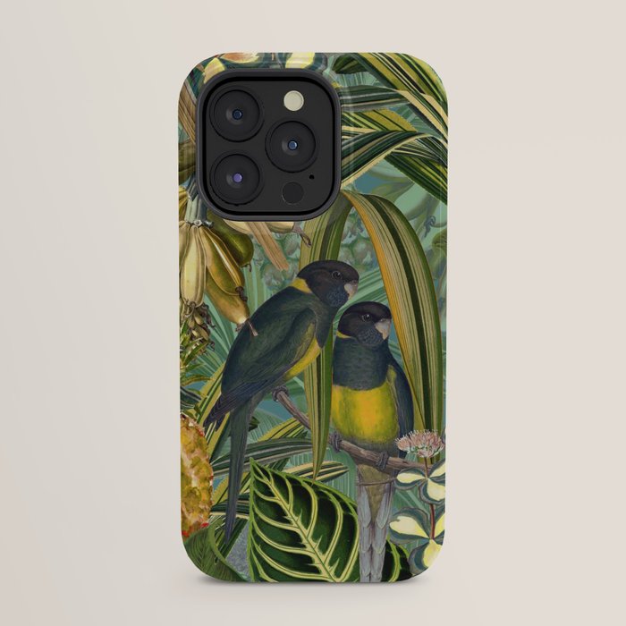 Vintage & Shabby Chic - Green Tropical Bird Flower Garden iPhone Case Gallery Image 23