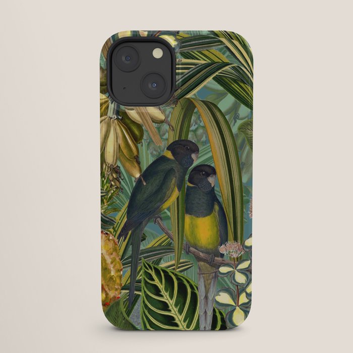 Vintage & Shabby Chic - Green Tropical Bird Flower Garden iPhone Case Gallery Image 25