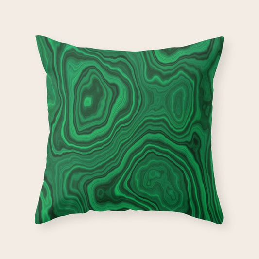 Malachite Throw Pillow Gallery Image 1
