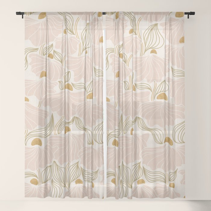 calming essentialsNatural flow meadow blush Window Curtain Gallery Image 21
