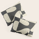 Modern Abstract Contrast - Noir Pillow Sham Gallery Image 1