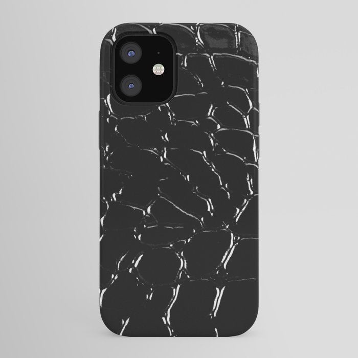 Exotic Black Crocodile Patent Leather iPhone Case Gallery Image 41