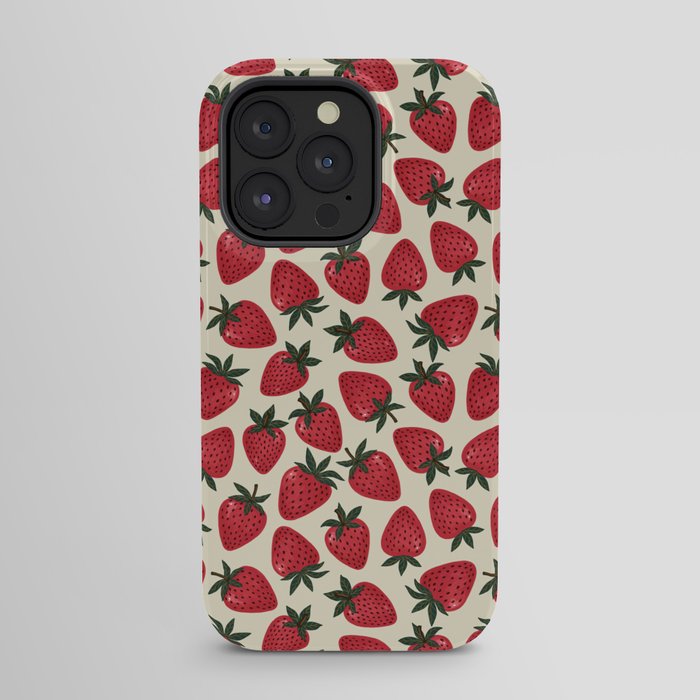 Hand Drawn Vintage Strawberry Pattern iPhone Case Gallery Image 23
