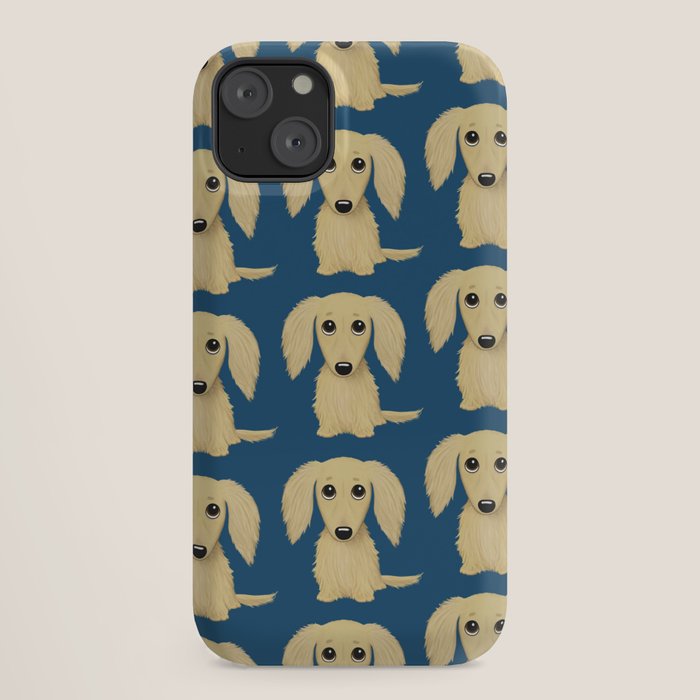 Longhaired Cream Dachshund Cartoon Dog iPhone Case Gallery Image 18