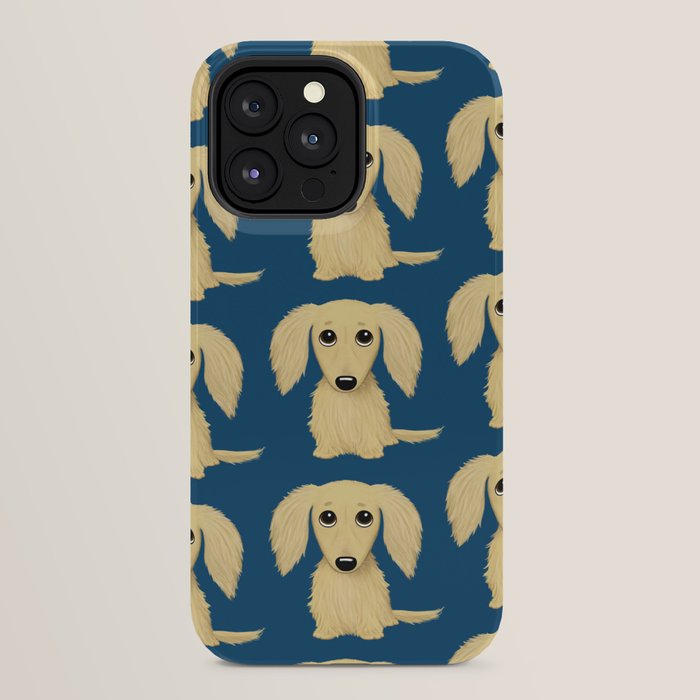 Longhaired Cream Dachshund Cartoon Dog iPhone Case Gallery Image 24