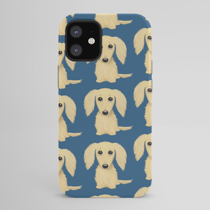Longhaired Cream Dachshund Cartoon Dog iPhone Case Gallery Image 42