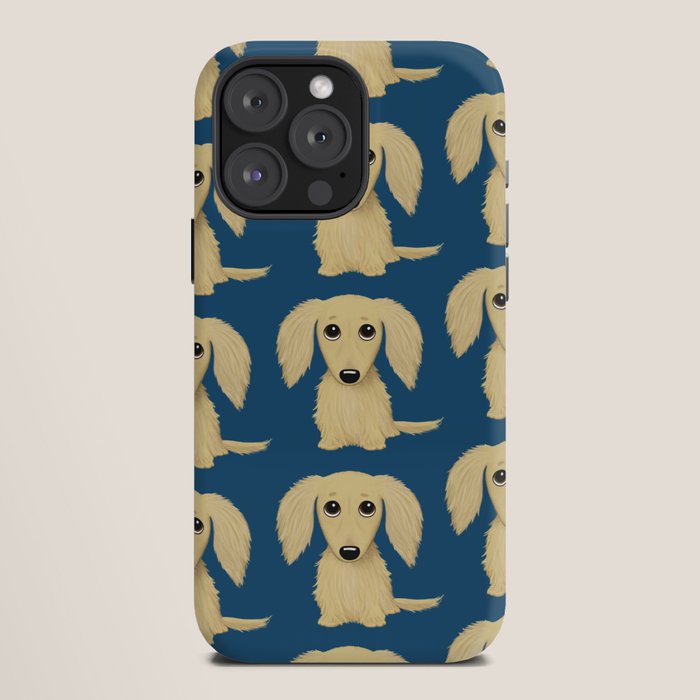 Longhaired Cream Dachshund Cartoon Dog iPhone Case Gallery Image 12