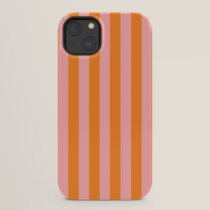 Bold Vertical Stripes Pattern (pink/orange) iPhone Case Gallery Image 22
