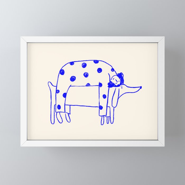 Blue Good Doggo Mini Art Print Gallery Image 4