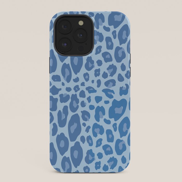 ultra bold leopard blue pastel iPhone Case Gallery Image 36