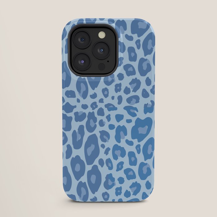 ultra bold leopard blue pastel iPhone Case Gallery Image 27