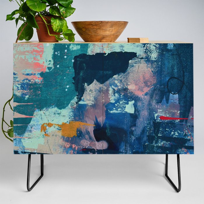 The Peace of Wild Things: a vibrant abstract piece in a variety of colors by Alyssa Hamilton Art Credenza Gallery Image 2