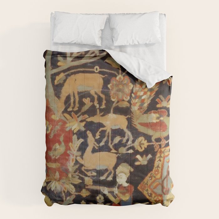 Mantes Antique Persian Animal Rug Print Comforter Gallery Image 6