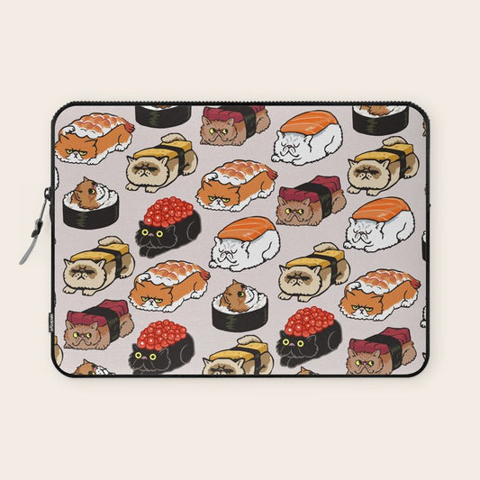 Sushi Persian Cat Laptop Sleeve Gallery Image 1