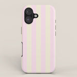 Stripes of Light Pink and Cream iPhone Case Gallery Image 1