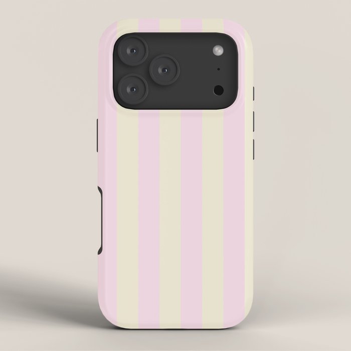 Stripes of Light Pink and Cream iPhone Case Gallery Image 3