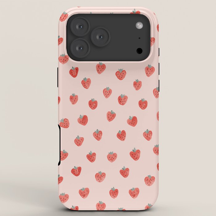 Strawberries on Pink iPhone Case Gallery Image 8