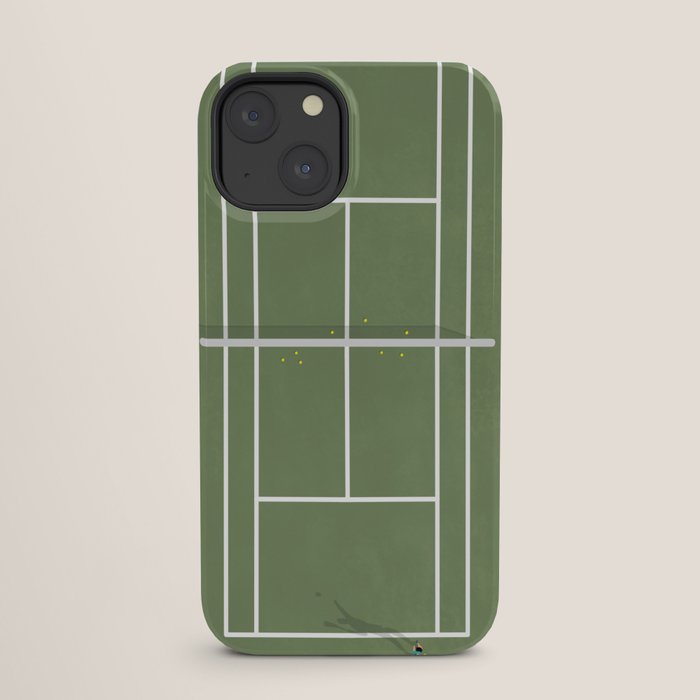 Tennis Court From Above | Illustration iPhone Case Gallery Image 25