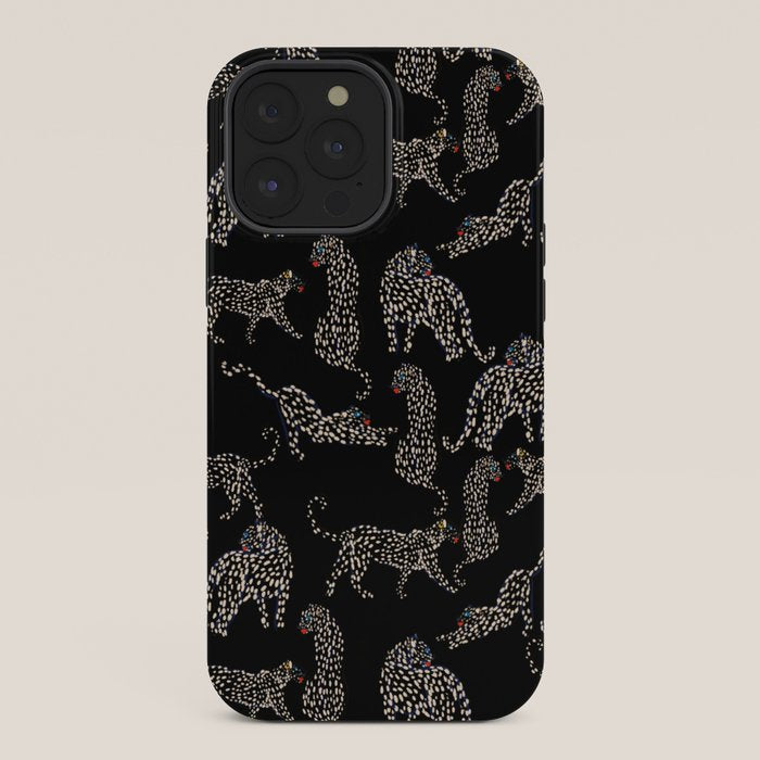 Boho modern black cheetah iPhone Case Gallery Image 36