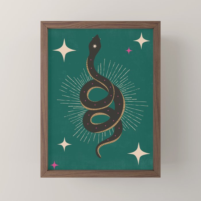 Slither - Green Mini Art Print Gallery Image 2