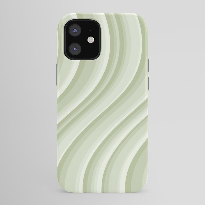 Wavy Stripes XXI - Pastel Natural Green iPhone Case Gallery Image 41