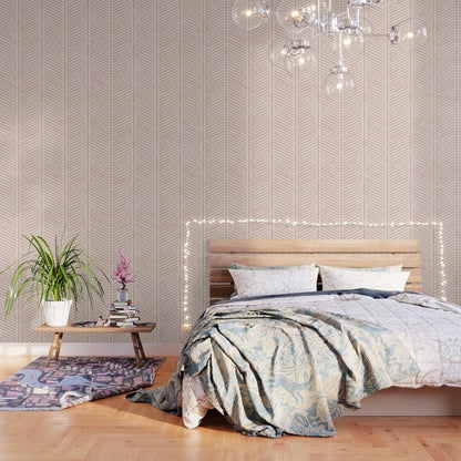 Organic Chevron in Rose Wallpaper Gallery Image 3