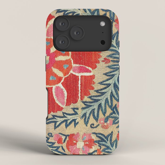 18th Century Suzani Fragment Print iPhone Case Gallery Image 3