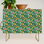Colorful vintage flower garden art pattern Credenza Gallery Image 1